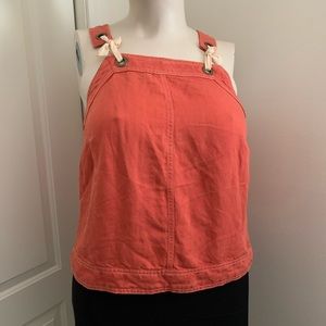 Maeve Anthropologie orange tie strap tank